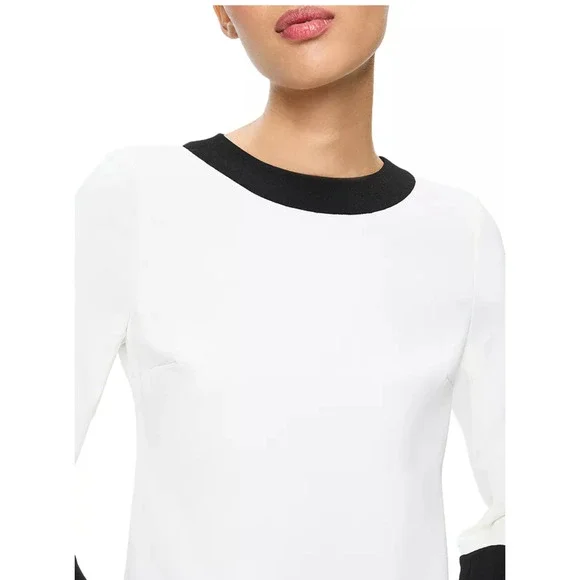 Alice and Olivia Women Eleonora Flare Sleeve Mini Dress White Size 8